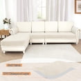thumbnail image 2 of Furniture Cover NAISI, juego de sofá de terciopelo impermeable en forma de L, color marfil, 2 of 6