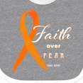 thumbnail image 4 of Inktastic Faith over Fear Leukemia Awareness with Orange Ribbon Boys or Girls Baby Bib, 4 of 4