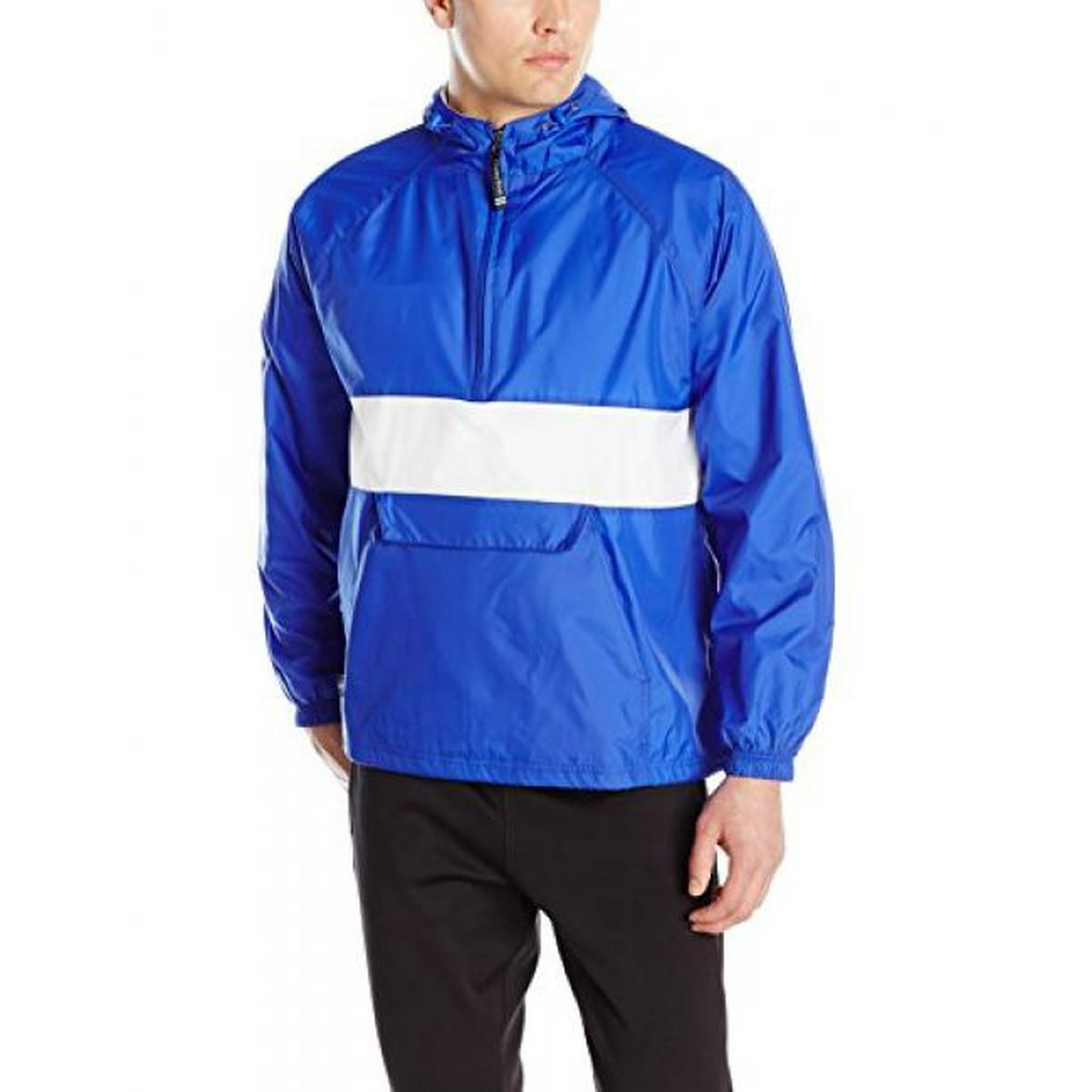 Charles River Apparel Wind & Water-Resistant Pullover Rain Jacket (Reg/Ext  Sizes), Royal/White, XL | Walmart Canada