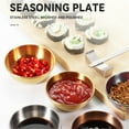 thumbnail image 4 of Bearachild Paquete de 4 platos de salsa de acero inoxidable, platos de vinagre de especias, utensilios de cocina, cuencos de inmersión, vajilla, postre Type5 NO5 Bearachild HA059407-04, 4 of 6