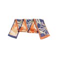 thumbnail image 5 of INSPIRE CHIC Women's Floral Printed Contrast Color Scarf, Skinny Long Hair Ribbon Neck Tie Scarves Neckerchief 95x9cm/37.4x3.5"(LxW) Red-Navy Blue, 5 of 6