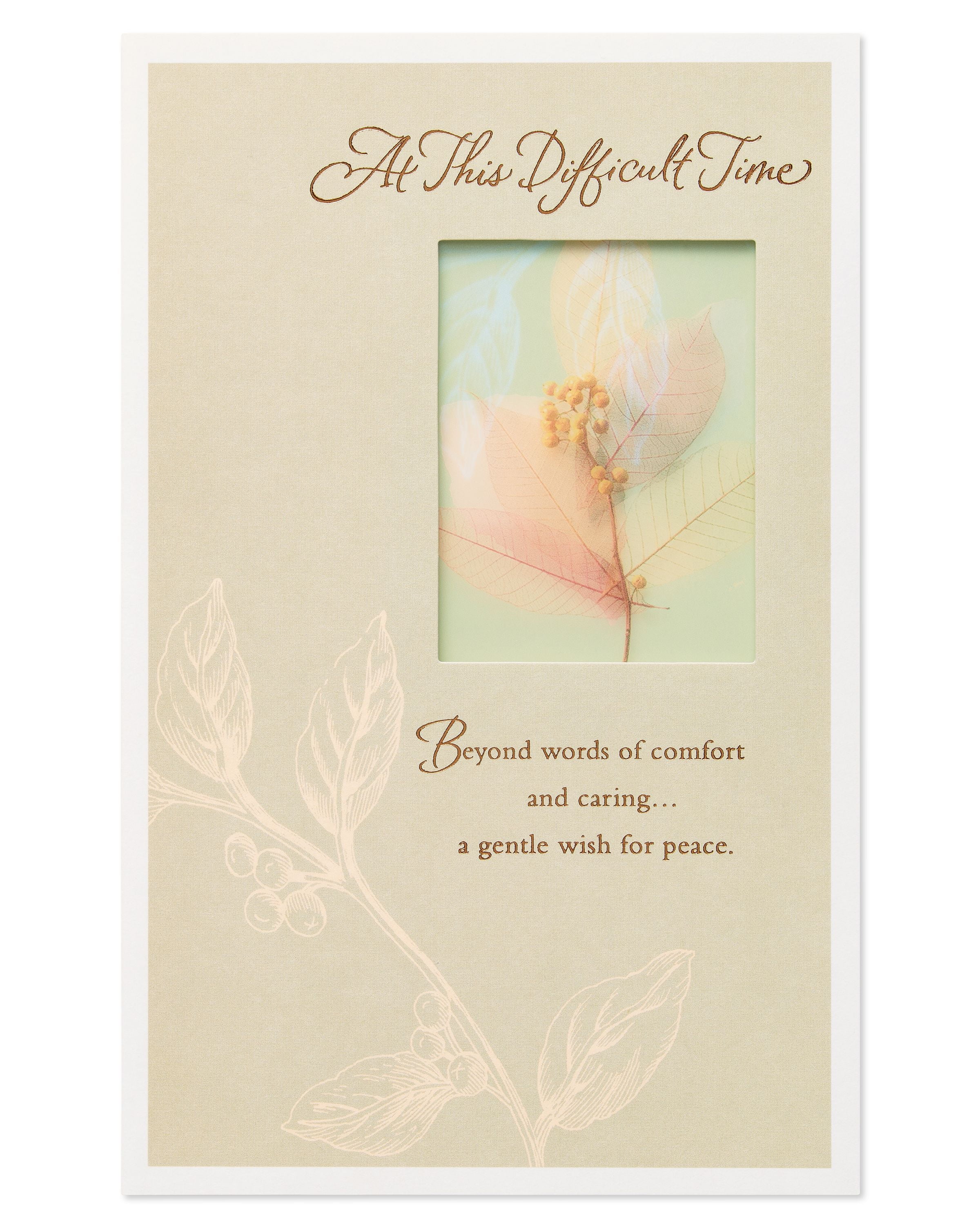 American Greetings Gentle Wish Sympathy Card with Foil