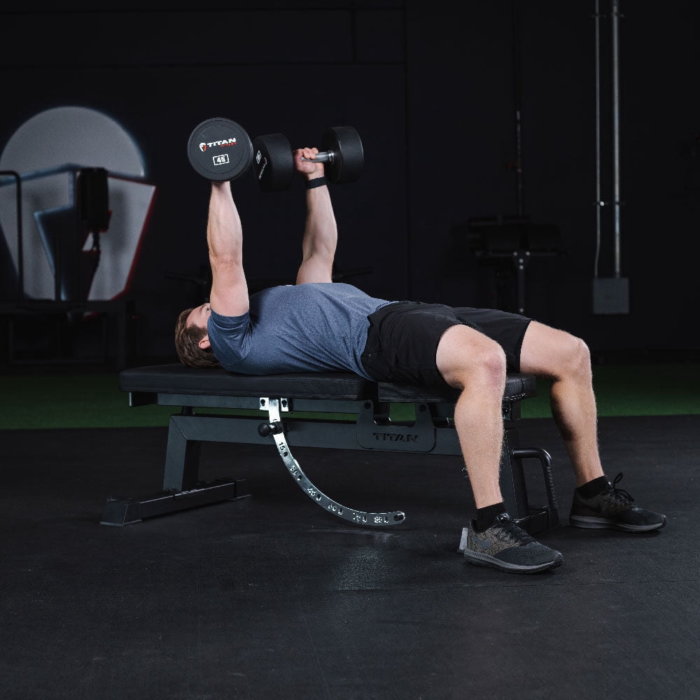 Titan Fitness Performance Series Adjustable Steel Bench, Multicolor, 52 lb