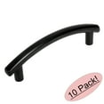 thumbnail image 1 of 10 Pack - Cosmas 2992-3FB Flat Black Subtle Arch Cabinet Hardware Handle Pull - 3" Inch (76mm) Hole Centers, 1 of 1