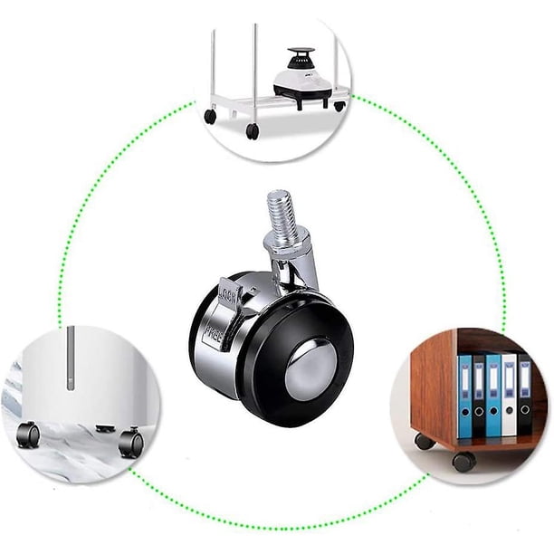 Ruedas giratorias universales de 4 piezas, reemplazo de ruedas para muebles con ruedas, ruedas para muebles con ruedas de aleación, con función de freno, ruedas para sillas para oficina/sc XianweiShao 8390612676338