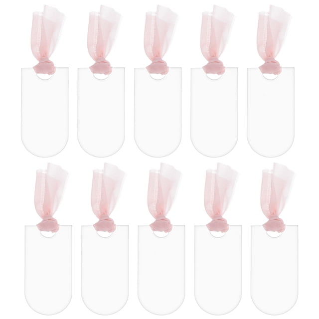 KAKOWELY 20 tarjetas de lugar arqueadas en blanco con cinta, etiquetas de acrílico para nombres, letreros de asientos reservados transparentes para mesas de boda y cenas.