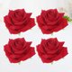 thumbnail image 2 of 4 broches de flores con forma de rosa de tela, accesorio artesanal para vacaciones en Hawái (rojo), 2 of 7