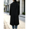 thumbnail image 2 of Womens Long Trench Coat Single Breasted Oversized Windproof Classic Lapel Fall Overcoat, 2 of 6