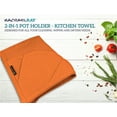 thumbnail image 2 of Rachael Ray Kitchen Towel and Oven Glove Moppine - A 2-in-1 Kitchen Towel with Pot-Holder Pockets - Burnt Orange, 2 of 7