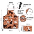 thumbnail image 7 of Halloween Cat Pattern Apron-Garden Aprons for Women with Pockets-Cotton Linen Waterproof Kitchen Cooking Gardening Aprons Adjustable for Kitchen,Cooking,BBQ and Salon 33"x27", 7 of 7