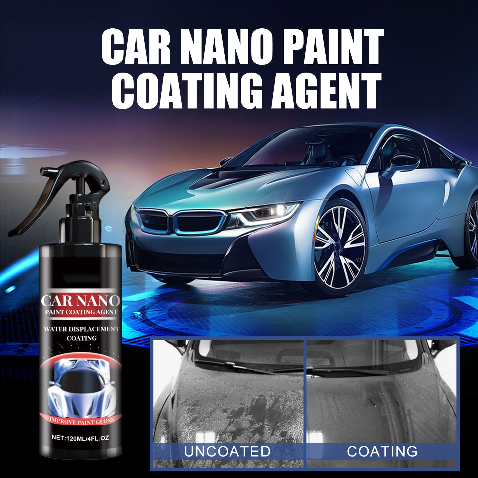 Alvantor Car Coating Spray, Car Wax and Ceramic Coating, Paint Protection for Car, 4fl.oz