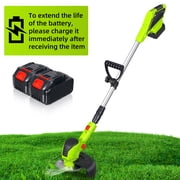 Paddsun Weed Eaters, Electric Cordless Weed Wacker 24V String Trimmer with 8 inch Blades Electric Weed Eater