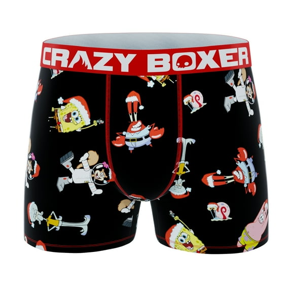 CRAZYBOXER Men's Underwear Spongebob Squarepants Soft Resistant Boxer Brief Comfortable
