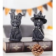 thumbnail image 5 of 1-Piece Mysterious Cat Statue, Sheep Horn, Black Decorative Resin Craft Ornament, Halloween Garden Ornament, Altar Guardian, 5 of 5
