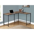 thumbnail image 3 of Brown Reclaimed Wood-Look L-Shape Desk / Suitable for Laptop Work in Home Office, 3 of 3