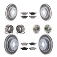 thumbnail image 1 of Transit Auto Front Rear Hub Bearing Assembly Coated Disc Brake Rotor and Semi-Metallic Pads Shoe Kit (10Pc) for Car BMW 328i 328is with 294mm Diameter Left Right Driver Passenger KBB-111816, 1 of 10