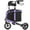 Purple, variant on WalkMate 3 Wheel Rollator Walker for Slim Senior, 8'' Wheel Lightweight Folding Rollator Walker, Red