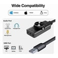 thumbnail image 2 of Tarjeta de sonido USB 7.1 para Gamer PC Mak Linux 24 Bit, 2 of 6