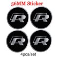 thumbnail image 1 of 56/60/63/65/68MM Auto Hub Caps Car Wheel Center Cover Hubcap Sticker Decoration Accessories for VW GTI R Badge Emblem 56MM VW R-BK Sticker, 1 of 6