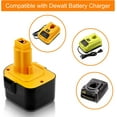 thumbnail image 3 of 2Pack 3.6Ah Ni-Mh 12 Volt DC9071 Battery Replacement for Dewalt 12 Volt DW9071 DW9072 DE9037 DE9071 DE9072 DE9074 DE9075 Cordless Power Tool Batteries, 3 of 7