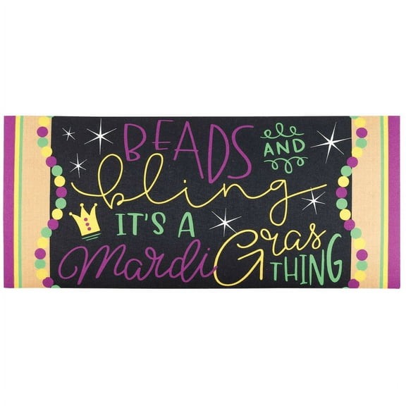 Magnolia Gardens DM011703 9.75 x 21.875 in. Beads & Bling Insert Doormat