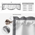 thumbnail image 6 of White Greek Key Tie Up Valance Curtains for Windows, Kitchen Curtains Window Treatments, Geometric Greece Ancient Farmhouse Geo Short Window Shades Valances for Bedroom Bathroom Cafe 54"x18", 6 of 8