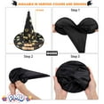 thumbnail image 6 of PMU Halloween Party Accessories Decoration Costume Witch Hats Black/Gold Polyester Pkg/1, 6 of 8