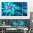 thumbnail image 1 of Rotating Blue Fireworks - Floral Canvas Art Print, 1 of 3