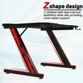 thumbnail image 7 of Homall 32 Inches Z-Shaped Gaming Desk Carbon Fiber Surface Desk with Cup Holder & Headphone Hook, Black, 7 of 7