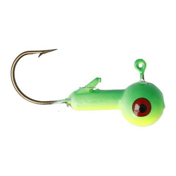 Eagle Claw QWBH14-12 Ball Head Jig, Chartreuse/Lime, 1/4oz, 2/0 Size Hook, 10Pk