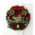 thumbnail image 3 of Guirnalda de Navidad con nudo de lazo Bolas de flores falsas 12 pulgadas Feliz Navidad Guirnalda col Tomshoo 30cm, 3 of 7