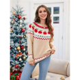 thumbnail image 4 of Chandails de Noël Laids pour Femmes Manches Longues Décontractées Vintage Chandail Col Rond Mignon Tricoté S, 4 of 9