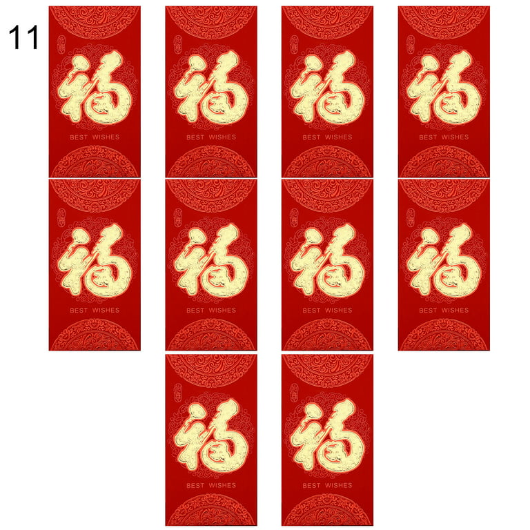 Chinese Classic Red Envelopes for All Occasions Pack of 50 with Three  Designs