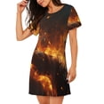 thumbnail image 2 of Disketp Cool Fire Man para Camisón Corto de Manga Corta para Mujeres, Camisón Cómodo con Escote Redondo, Bonito y Confortable, 2 of 6