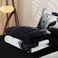 thumbnail image 5 of Erosebridal Spooky Jungle Wolf Zipper Queen Comforter Set with Fitted Sheet and 2 Pillowcases, Hippie Misty Raven Zipper Bedding Set for Boys Girls, Gray Black White, Black Reversible, 5 of 7