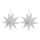 thumbnail image 1 of 2 unidades de farolillos de papel calados de 45 cm con forma de estrella para colgar del techo, decoración para fiestas y festivales (blanco), 1 of 8
