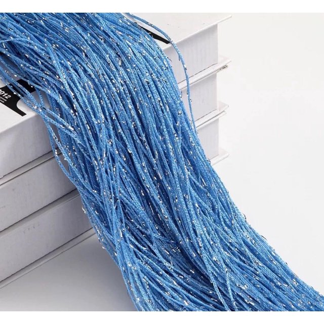 Namzi Cortina de lentejuelas para puerta, cortinas de hilo para puerta, 39x79 pulgadas, dormitorio, separador de sala de estar, fondo decorativo con cuentas, azul