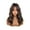 Dark brown, variant on Cross-Border European and American Natural Wig Medium-Length Curly Wig Water Wave Mixed Color Synthetic Wig for Women