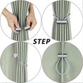 thumbnail image 4 of Magnetic Curtain Tiebacks Curtain Clips Rope Rear Curtain Holders Buckles Curtain Binder Curtain Holders for Home Decoration Cafe Office 4 Pieces Black, 4 of 5
