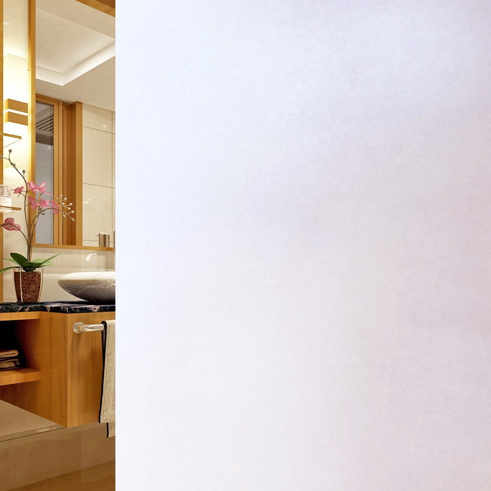 Peralng Privacy Window Film Frosted Glass Film Matte White Static Cling Glass Film No Glue Anti Uv Window Sticker Non Adhesive For Privacy Office
