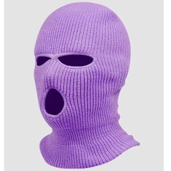 Knitted Full Face Cover Three Hole Design Soft Stretchable Winter Outdoor Sports Balaclava Mask for Men Women Unisex