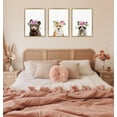 thumbnail image 6 of Kate and Laurel Sylvie Flower Crown Bear Framed Canvas Wall Art by Amy Peterson Art Studio, 18x24 Bright Gold, Cute Animal Art for Wall Decor, 6 of 6