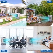 80W Evaporative Air Cooler, 2353CFM Portable Ice Cooling Fan w/Humidifier, Indoor Outdoor Evaporative Cooler with 7.9GAL Water Tank, 3 Speeds & 90°Swing, 4 Ice Packs