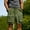 A_ Army Green, variant on Men's American Style Loose Cargo Shorts, Quick Dry Ice Silk Fabric, Plus Size Friendly Shorts Khaki M