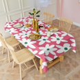 thumbnail image 3 of Red Daisy Flower Green Centers Pattern Rectangle Tablecloth 60"x102",Waterproof Polyester Rectangle Table Cloth, Wipeable Spillproof Polyester Tablecloth for Dining, Camping, Indoor and Outdoor, 3 of 6