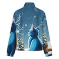 thumbnail image 6 of Jackets for Women Winter Coat Jackets Flannel Stand Collar Jacket(Winter Cat Window View,Size:S-4XL), 6 of 7