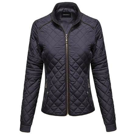 FashionOutfit - FashionOutfit Women's Quilted Puffer Jacket With Fleece