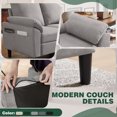thumbnail image 5 of Jarenie Modern Fabric L-Shapped Sofa Sectional Couche for Living Room Convertible Sofa with Ottoman, 5 of 8