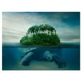 thumbnail image 1 of Design Art Giant Turtle Carrying Island Canvas Print, 1 of 3