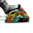 thumbnail image 5 of Colorful Foot Rest, Abstract Optic Effect Triangle Pattern Digital Vibrant Contemporary Design, Non-Slip Backing Adjustable Ergonomic Memory Foam Leg Support for Office, Multicolor, by Ambesonne, 5 of 5